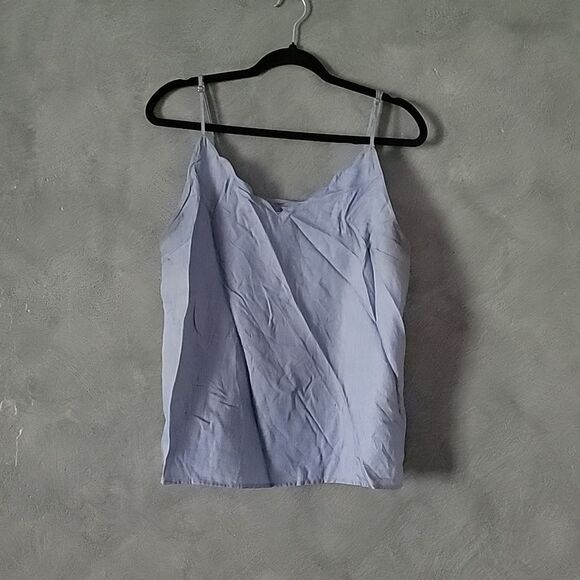 Chambray tank with scallop hem - Picture 1 of 3